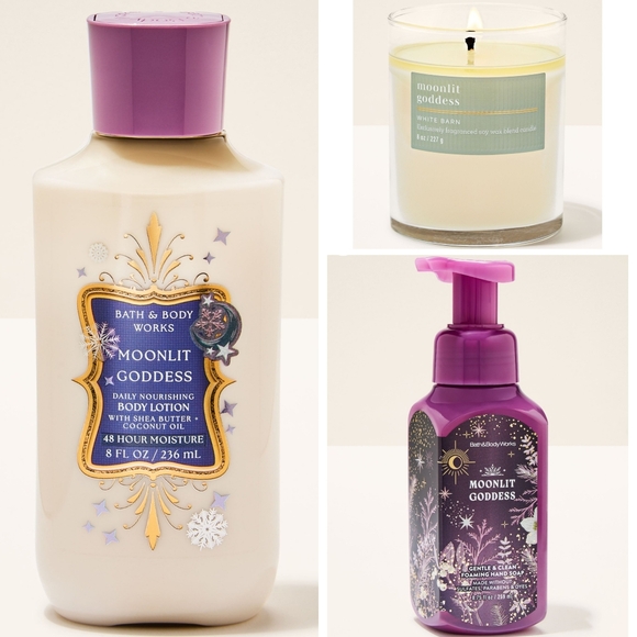 Bath & Body Works Moonlit Goddess Lotion Hand Soap & Candle Set NEW